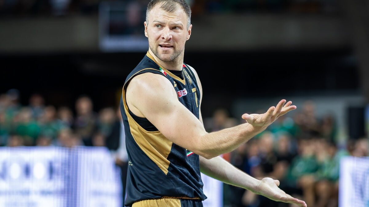 19.5.2023 Wrocław, Półfinały - 1 mecz Energa Basket Liga: WKS Śląsk Wrocław vs Legia Warszawa; Na zdjęciu: Artsiom Parakhouski #7 | fot. Paweł Wala/sport.zuzka.pl