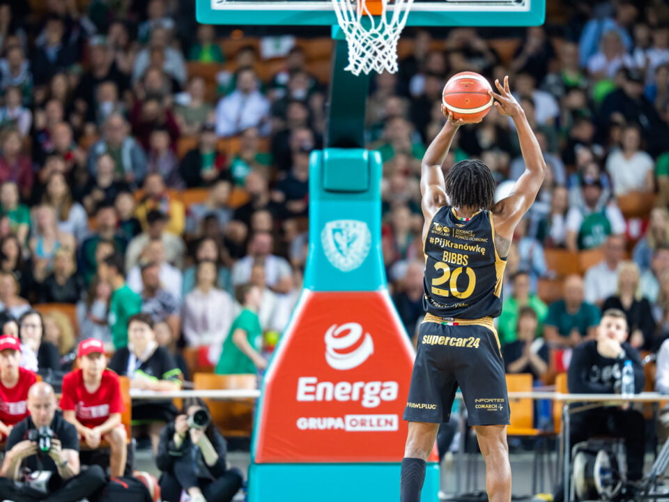 2.6.2023 Wrocław, Finał - 1 mecz Energa Basket Liga: WKS Śląsk Wrocław vs King Szczecin; Na zdjęciu: Justin Bibbs #20 | fot. Paweł Wala/sport.zuzka.pl